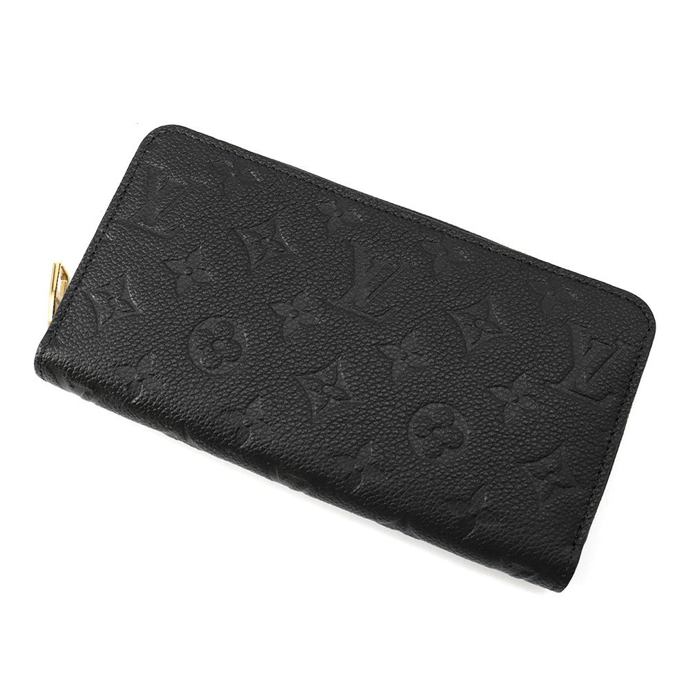 Louis Vuitton Monogram Empreinte Zippy Wallet Long Black